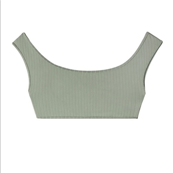 Tropic of C Dune Crop Bikini Top in Sage - Picture 5 of 11